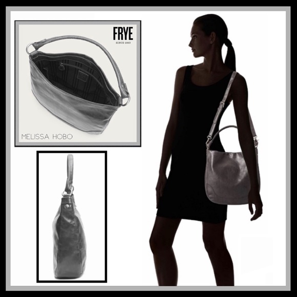 Frye Company Melissa Hobo Bag Purse Carbon Gray - Picture 2 of 9